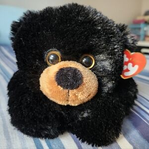 Ty Classic; Black Plush Bear with Brown Face